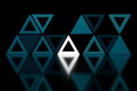 Abstract background of triangle shape. 3D rendering. Illustrazione stock