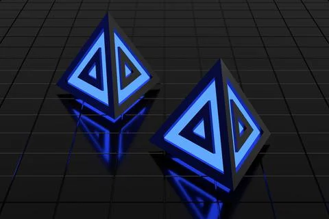Abstract background of triangle shape. 3D rendering. Illustrazione stock