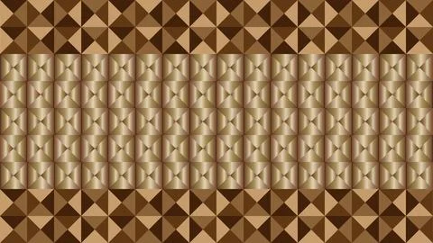 Abstract background, The triangle in square with brown and gold color. Stock Illustration