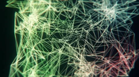 Abstract background with triangles and network. HD. Stock Footage 55574808