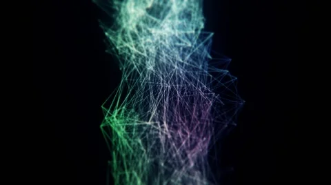 Abstract  background with triangles and network. HD. Stock Footage 55575244