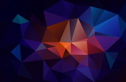 Abstract background of triangles. Blue, red, purple, bright multicolor backgr Illustrazione stock