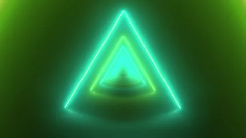 Abstract background of triangles. a glowing tunnel. loop Stock Footage 314260236