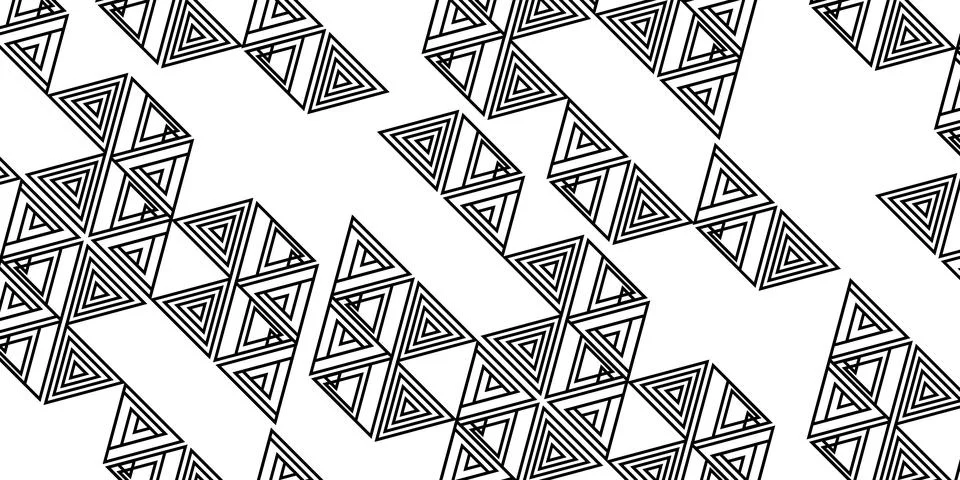 Abstract background from triangles pattern. Modern black and white vector  イラスト素材
