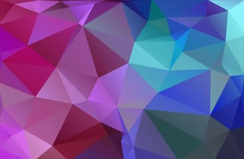 Abstract background of triangles. Pink, blue, lilac, light bright multicolor 스톡 일러스트