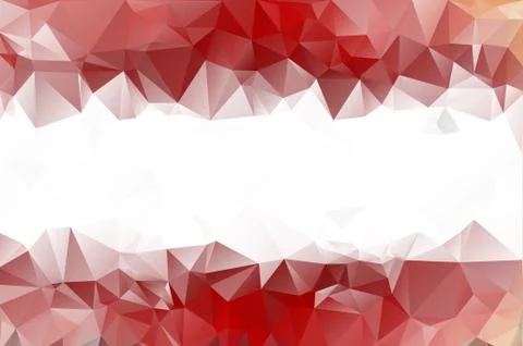 Abstract background of triangles. Red, yellow on a white background. Stock Illustration