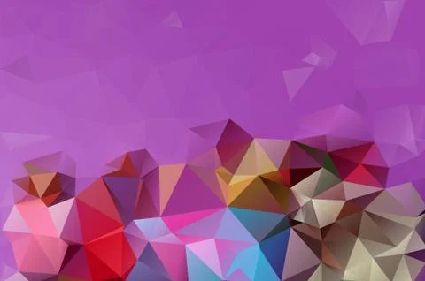 Abstract background of triangles. Red, yellow on a multi-color holiday backgr Stock Illustration