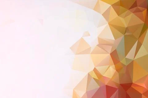 Abstract background of triangles. Red, yellow on a white background. Stock Illustration