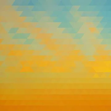 Abstract background of triangles sand and blue Stock Illustration