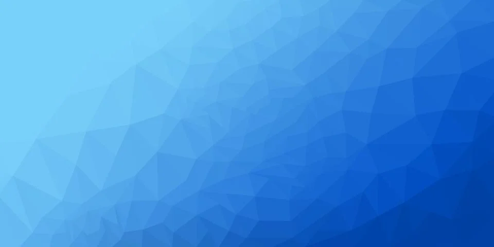 Abstract background of triangles with a smooth blue gradient Stock Illustration