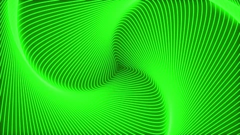 Abstract background triangles, spiral lines tunnel 3d neon rays and glowing Stock Footage 297370690