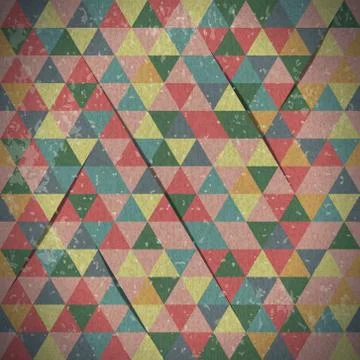 Abstract background of triangles in vintage style Illustrazione stock