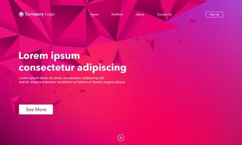 Abstract background with triangles, website Landing Page. Template for websit Stock Illustration