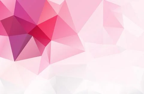 Abstract background of triangles. White, pink, light bright multicolor backgr Stock Illustration