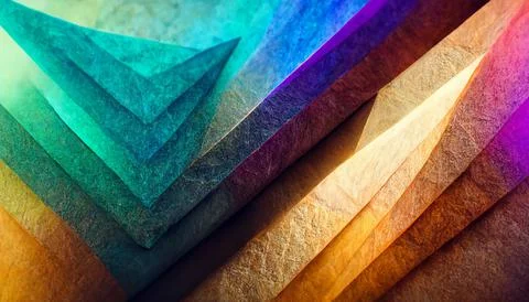 An abstract background triangular shapes in a color gradient Stock Illustration