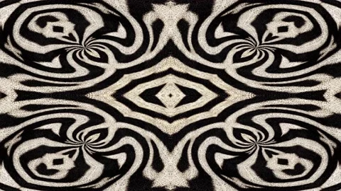 Abstract background tribal animation based on zebra stripes pattern. Stock Footage 136569190