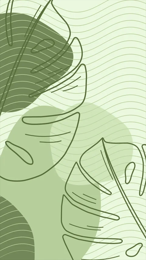 Abstract background with tropical leaves on a seamless loop Stock Footage 312074325