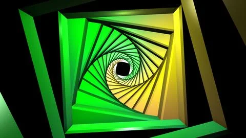 Abstract background. Tunnel of glowing arcs. 3D render.Abstract tunnel, Wir.. Stock Illustration