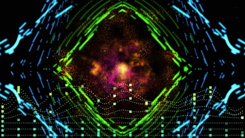 Abstract background tunnel with line chart Stock Footage 145143257