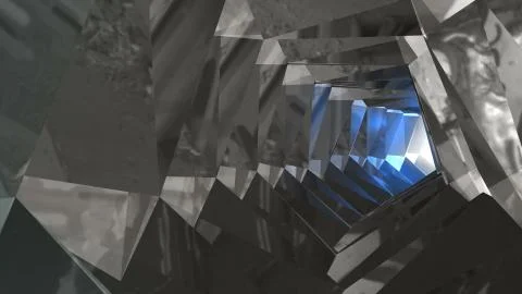 Abstract background with tunnel. Technology backdrop loop Illustrazione stock