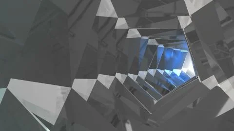 Abstract background with tunnel. Technology backdrop loop Stock Illustration