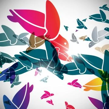 Abstract background: turtle Stock Illustration