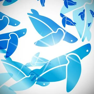 Abstract background: turtle Stock Illustration