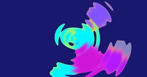 Abstract background with twisted color lines in popular neon colors Stock Footage 121695012
