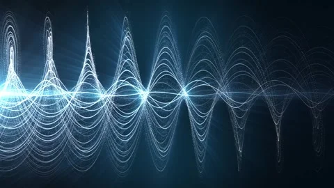 Abstract background with twisted structure made of bright lines and particles Stock Footage 312183843