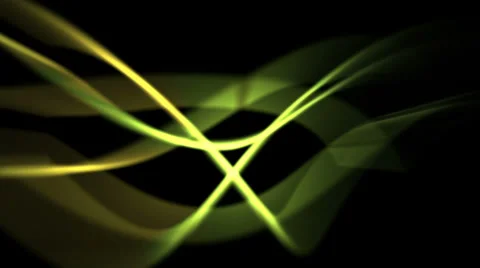 Abstract background of two-colored energy lines in green and yellow (FULL HD) Stock Footage 37425317