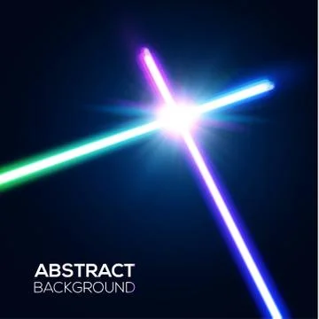 Abstract background. Two crossed neon swords fight Stock Illustration