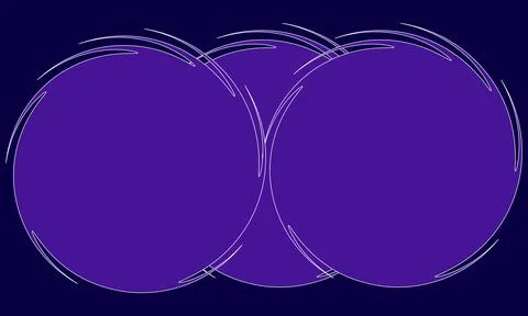 Abstract Background with Two Overlapping Purple Circles and Dynamic Swirlin.. 스톡 일러스트