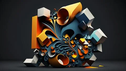 Abstract background. UI and UX designed. isolated on black background. Genera Stock Illustration
