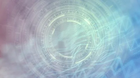 Abstract background ui or hud circles, technology concept Illustrazione stock