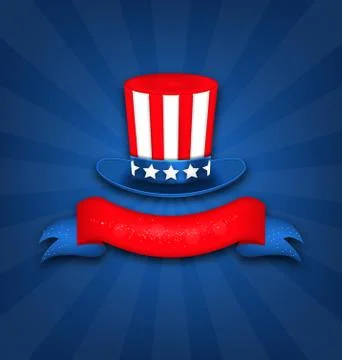 Abstract Background with Uncle Sam's Hat Stock Illustration