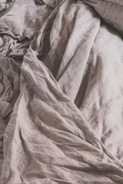 Abstract background with unmade bed Stock Photos