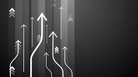 Abstract background with upward arrows and lines, showing growth progress s.. Stock Footage 337262402