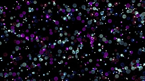 Abstract background from a variety of colored spheres that slowly move in a circ Video stock 110748824