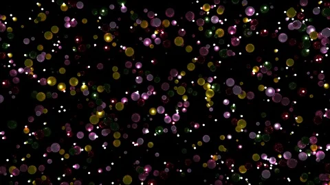 Abstract background from a variety of colored spheres that slowly move in a circ Stock Footage 110749265