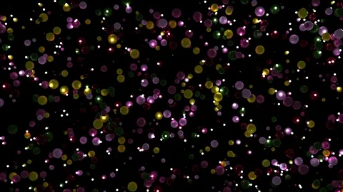 Abstract background from a variety of colored spheres that slowly move in a circ Stock Footage 110749302