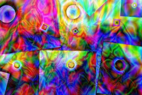 Abstract background with various colors and various shapes 9 Stock Illustration