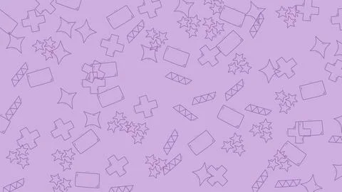 Abstract background with various shapes and forms, purple color. Illustrazione stock