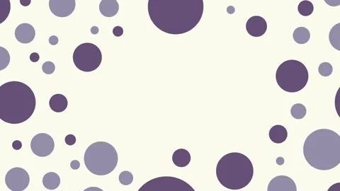 Abstract Background of Varying Sized Purple and Lavender Circles on Cream Stock Footage 299245722