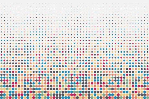 Abstract background with vector color dots. Dotted pattern art effect. Stock Illustration