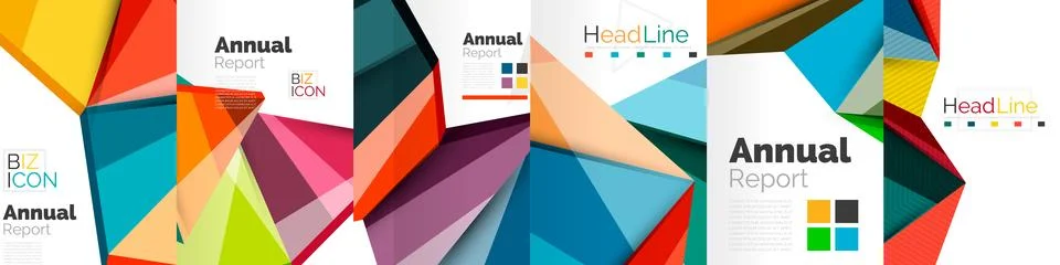 Abstract background vector design set. Striking Abstract Collection - Triangle Illustrazione stock