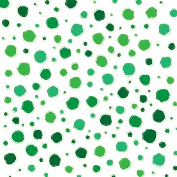 Abstract background. Vector graphics. Green circles on a white background. Illustrazione stock