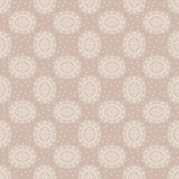 Abstract background. Vector illustration. Ethnic mandala nude seamless pattern Stock Illustration