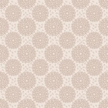 Abstract background. Vector illustration. Ethnic mandala nude seamless pattern Stock Illustration