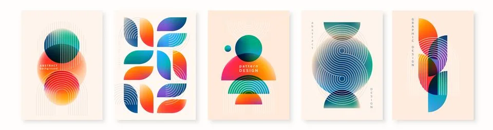 Abstract background vector illustration. Pattern design with graphic shapes Stock Illustration