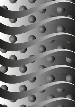 Abstract background vector lines and balls Stock Illustration